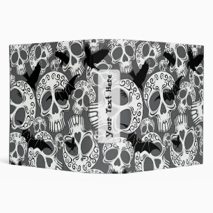 Skull Halloween Decorative Calaveras 3 Ring Binder