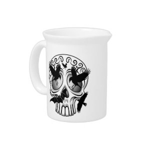 Skull Halloween Decorative Calaveras Beverage Pitcher