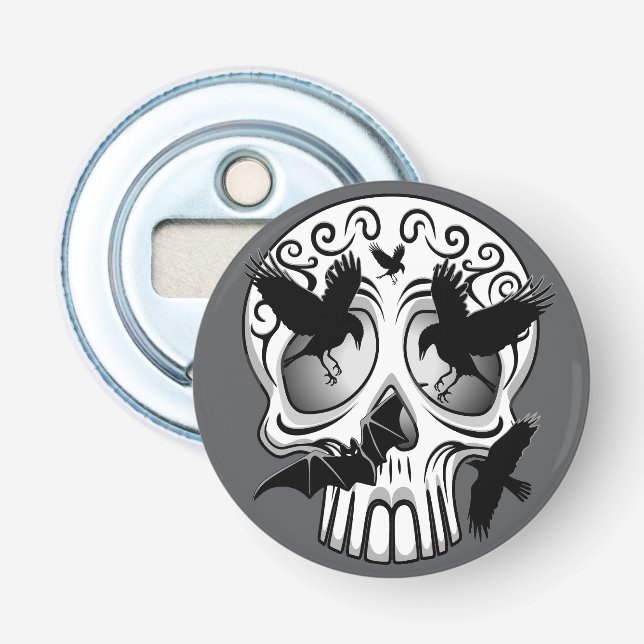Skull Halloween Decorative Calaveras Bottle Opener (Front)