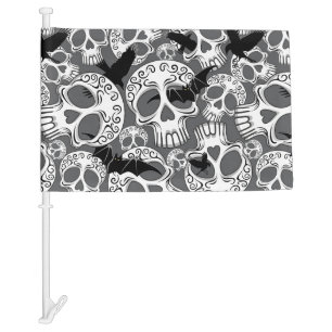 Skull Halloween Decorative Calaveras Car Flag