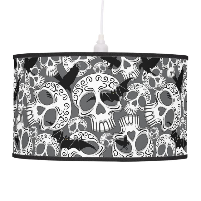 Skull Halloween Decorative Calaveras Ceiling Lamp (Front)