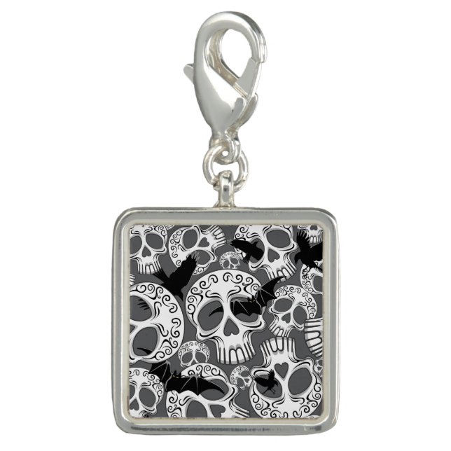 Skull Halloween Decorative Calaveras Charm (Front)