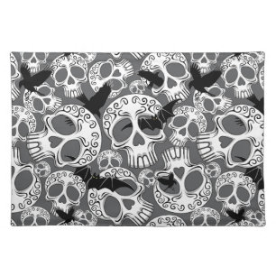 Skull Halloween Decorative Calaveras Cloth Placemat