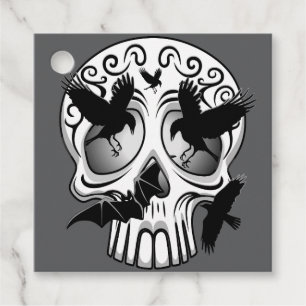 Skull Halloween Decorative Calaveras Favor Tags