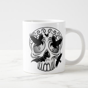Skull Halloween Decorative Calaveras Giant Coffee Mug
