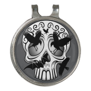 Skull Halloween Decorative Calaveras Golf Hat Clip