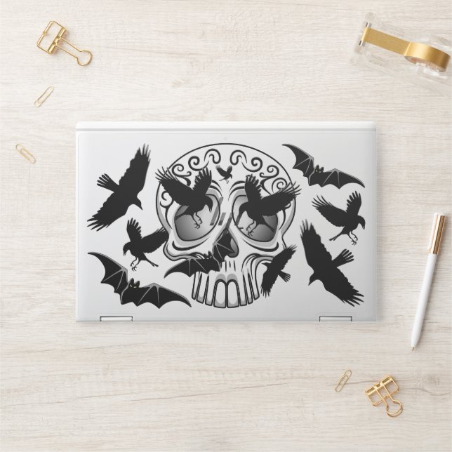 Skull Halloween Decorative Calaveras HP Laptop Skin (Desk)