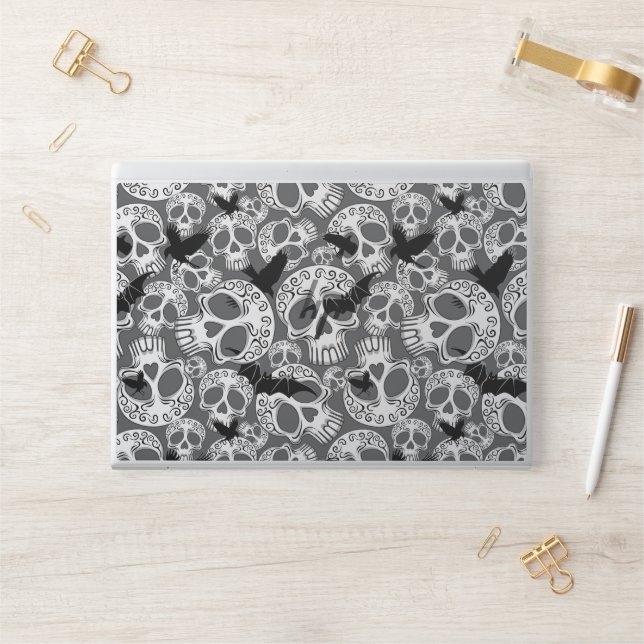 Skull Halloween Decorative Calaveras HP Laptop Skin (Desk)