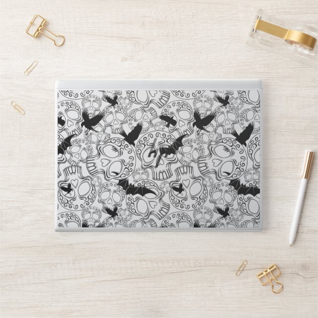 Skull Halloween Decorative Calaveras HP Laptop Skin (Desk)