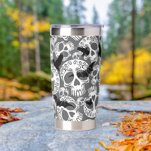 Skull Halloween Decorative Calaveras Insulated Tumbler
