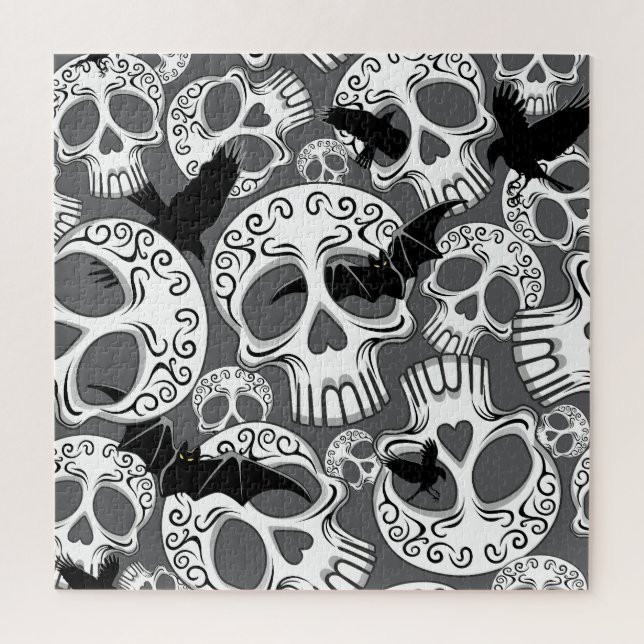 Skull Halloween Decorative Calaveras Jigsaw Puzzle (Vertical)