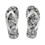 Skull Halloween Decorative Calaveras Kid&#39;s Flip Flops