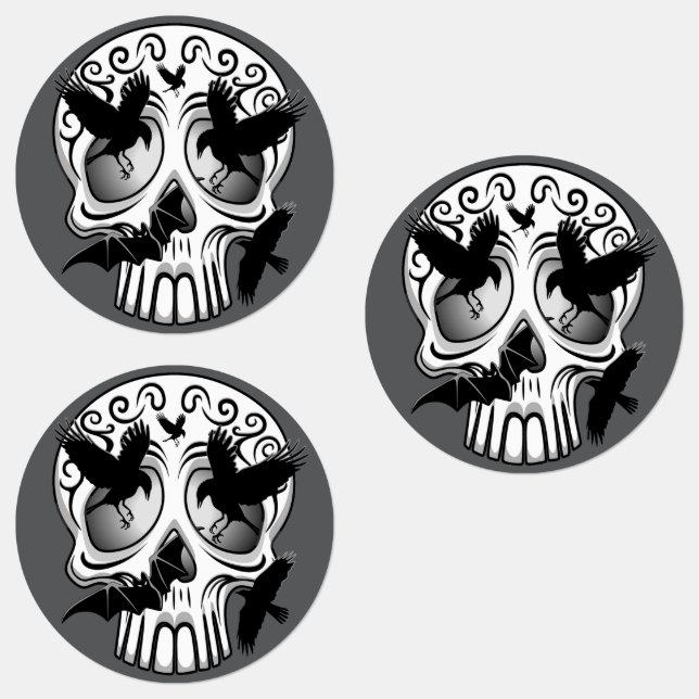 Skull Halloween Decorative Calaveras Labels (Group)
