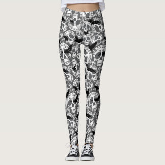 Skull Halloween Decorative Calaveras Leggings