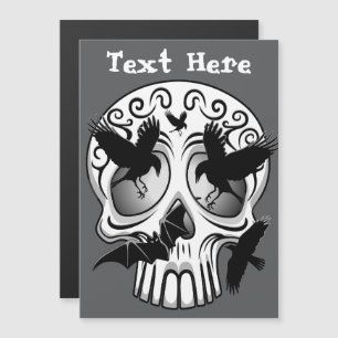 Skull Halloween Decorative Calaveras Magnetic Invitation