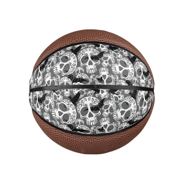 Skull Halloween Decorative Calaveras Mini Basketball (Front)