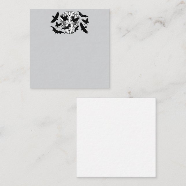 Skull Halloween Decorative Calaveras Note Card (Front/Back)