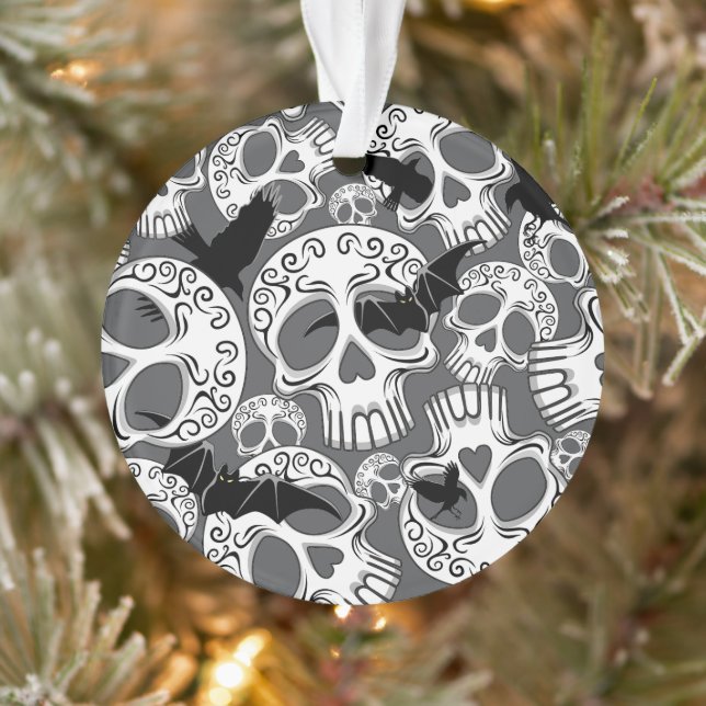 Skull Halloween Decorative Calaveras Ornament (Tree)