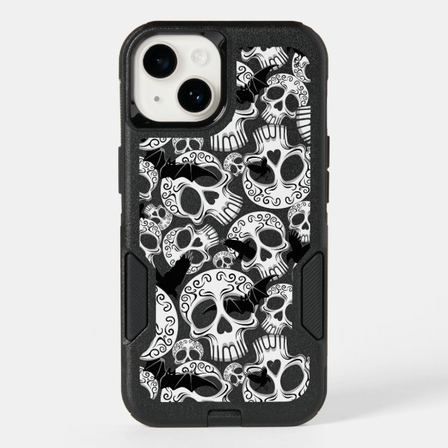 Skull Halloween Decorative Calaveras Otterbox iPhone Case (Back)