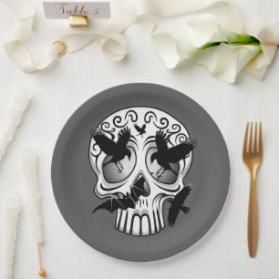 Skull Halloween Decorative Calaveras Paper Plates
