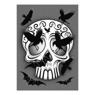 Skull Halloween Decorative Calaveras Photo Print
