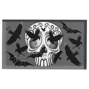 Skull Halloween Decorative Calaveras Place Card Holder