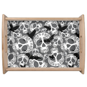 Skull Halloween Decorative Calaveras Serving Tray