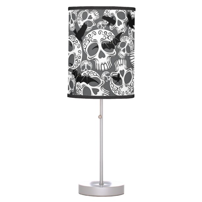 Skull Halloween Decorative Calaveras Table Lamp (Front)