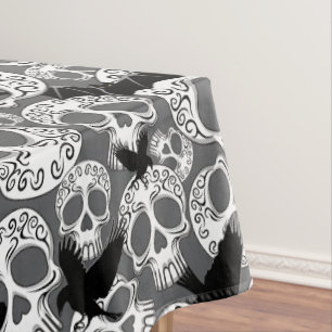 Skull Halloween Decorative Calaveras Tablecloth
