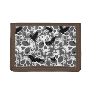 Skull Halloween Decorative Calaveras Tri-fold Wallet