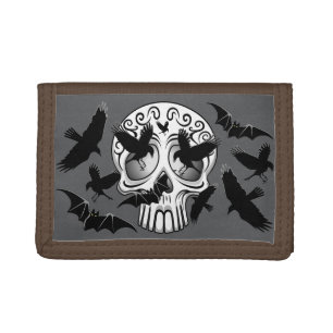 Skull Halloween Decorative Calaveras Tri-fold Wallet