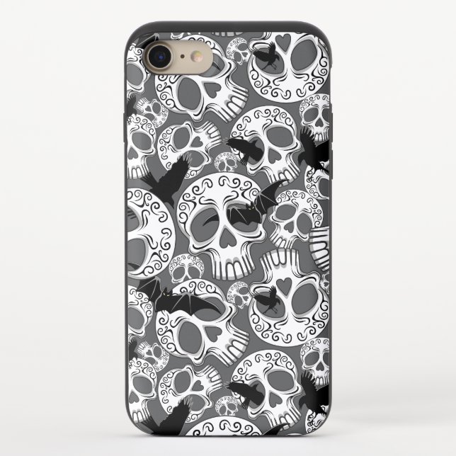 Skull Halloween Decorative Calaveras Uncommon iPhone Case (Back)