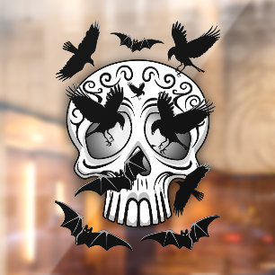 Skull Halloween Decorative Calaveras Window Cling