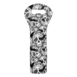 Skull Halloween Decorative Calaveras Wine Bag
