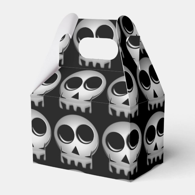 skull,halloween gift basket favor boxes (Front Side)