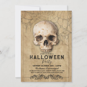 Skull Halloween Gothic Party Invitation
