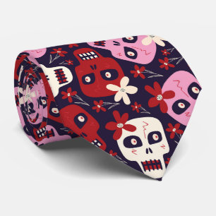 Skull Halloween Neck Tie