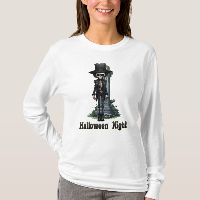 Skull Halloween Night T-Shirt (Front)
