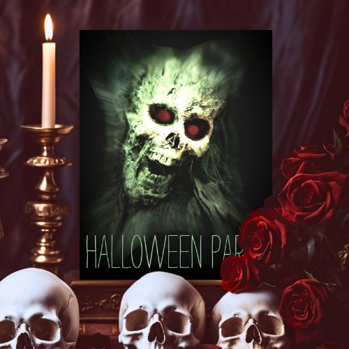 Skull Halloween Party Adult Invitations