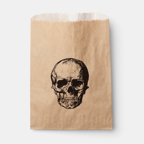 Skull halloween party favor bag