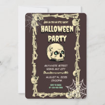 Skull Halloween Party Invitation