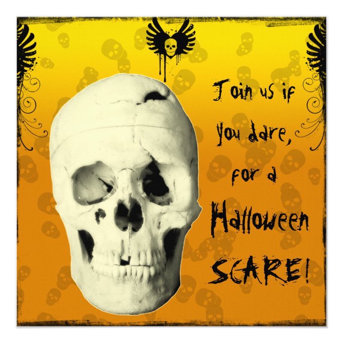 Bloody Skull Adult Halloween Party Invitation
