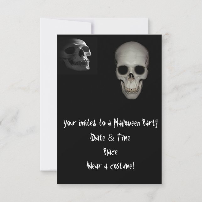 Skull Halloween Party Invitations (Front)