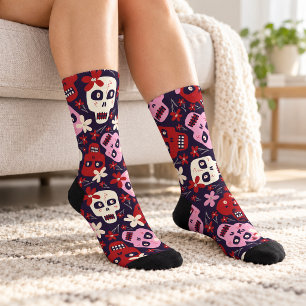 Skull Halloween Socks