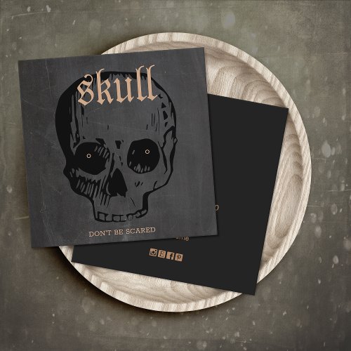 Skull Halloween Stud Earring Display Card