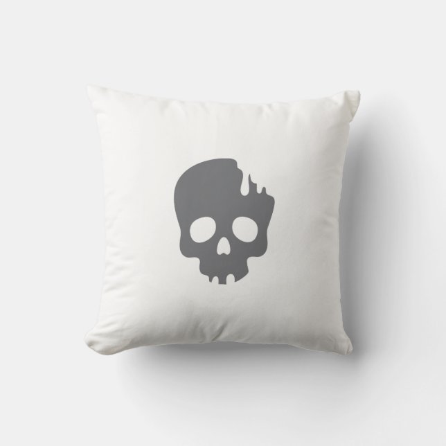 Skull.Halloween Throw Pillow (Front)