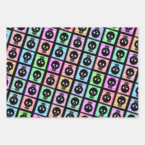 Skull Halloween Wrapping Paper Set 