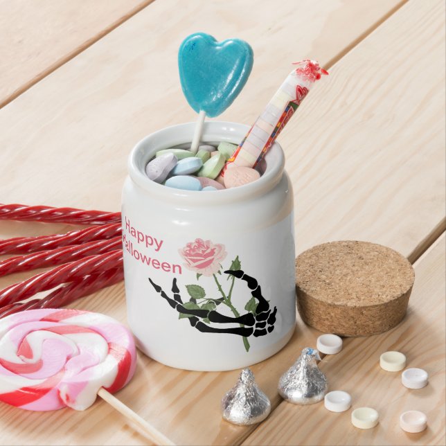 Skull Hand Floral Candy Jar (In Situ)