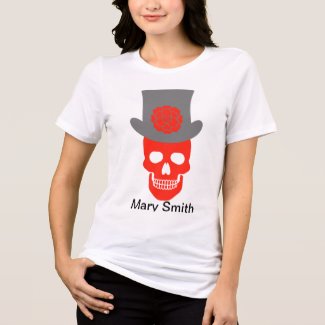 Skull, Hat and Flower