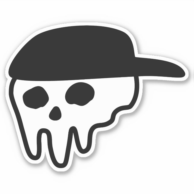 Skull Hat Sticker (Front)
